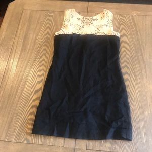 Loft Black Woven Dress Size 0 Petite